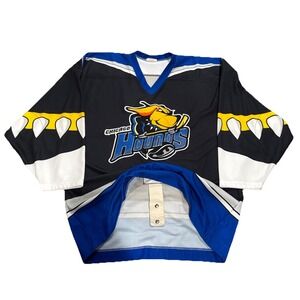 Vintage Chicago Hounds Pro Joy Hockey Jersey Authentic On Ice Fight Strap Sz 52